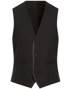 Tonello Tailored Vest Virgin Wool, Elastane - Black