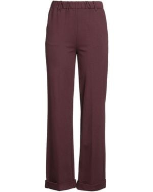 ViCOLO Burgundy Pants Viscose, Polyamide, Elastane - Purple