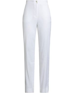 ALESSIA SANTI Ivory Trousers Linen, Viscose, Elastane - White