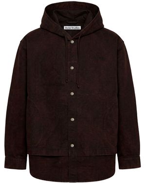 Acne Studios Burgundy Jacket Cotton - Black