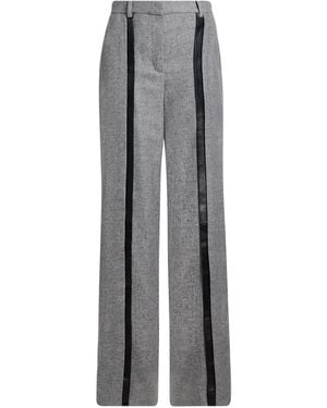 The Mannei Pants Wool, Polyester, Viscose, Elastane, Leather - Gray