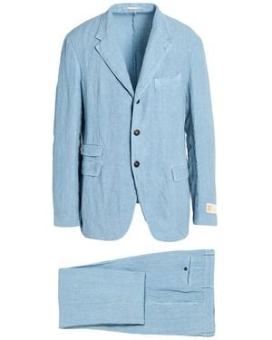 Massimo Alba Sky Suit Linen - Blue