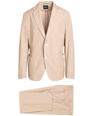 BOSS Suit Cotton, Lyocell - Natural