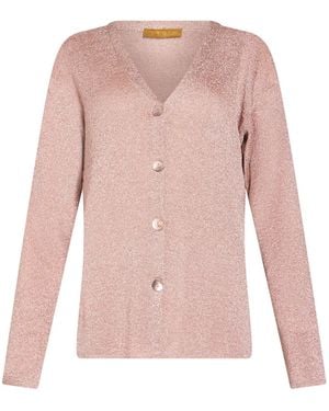 Siyu Cardigan Viscose, Metallic Fibre - Pink