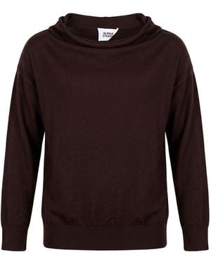Alpha Studio Col Roulé - Marron
