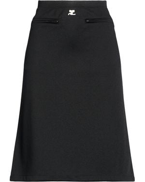 Courreges Midi Skirt Polyester - Black
