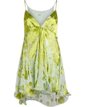 Christopher Esber Sky Mini Dress Viscose, Silk - Green