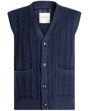 Circolo 1901 Cardigan Merino Wool - Blue