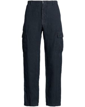 120% Lino Trousers Linen - Blue