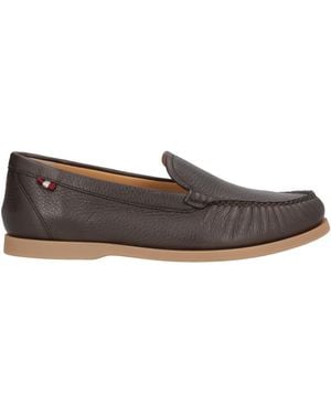 Bally Dark Loafers Leather - Grey