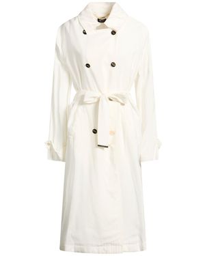 Liu Jo Ivory Overcoat & Trench Coat Viscose, Polyester - White