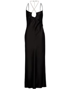 Clips Maxi Dress Acetate, Viscose - Black