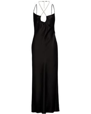 Clips Maxi Dress Acetate, Viscose - Black