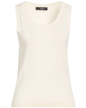 Weekend by Maxmara Cream Tank Top Viscose, Polyester - Natural