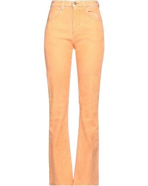 Marni Pants Cotton, Acrylic, Viscose, Elastane, Calfskin - Orange