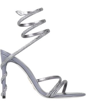 Rene Caovilla Sandals Textile Fibers, Leather - White