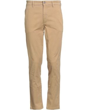 Solid Pants Cotton, Polyester, Elastane - Natural