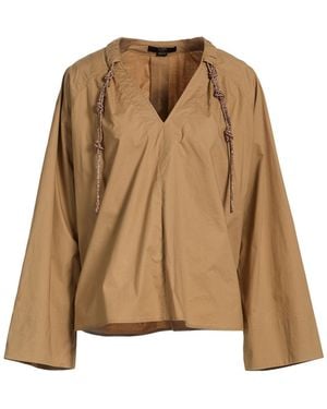 SEVENTY VENEZIA Khaki Top Cotton, Elastane - Natural