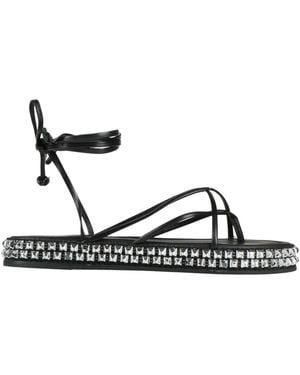 Cardiff Thong Sandal Leather - Black