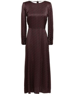 Momoní Maxi Dress Silk, Elastane - Purple