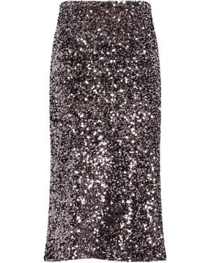 Motel Midi Skirt Polyester, Elastane - Grey