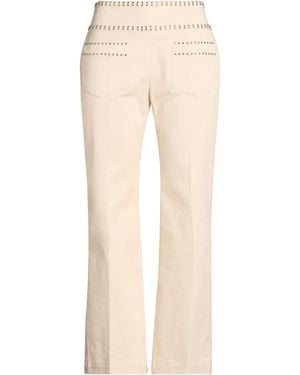 Weekend by Maxmara Trousers Cotton, Elastane - Natural