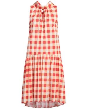 Camicettasnob Apricot Midi Dress Cotton - Red