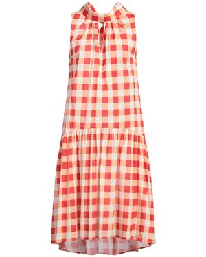 Camicettasnob Apricot Midi Dress Cotton - Red