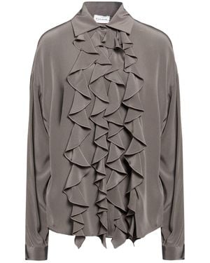 P.A.R.O.S.H. P.A.R.O..H. Taupe Shirt Silk - Gray