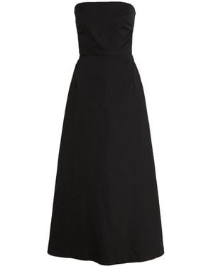 Magda Butrym Maxi Dress Cotton, Silk - Black