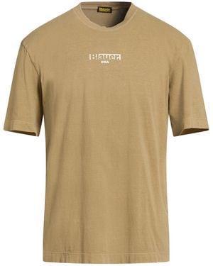 Blauer Khaki T-Shirt Cotton - Natural