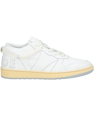 Rhude Sneakers Leather, Textile Fibers - White