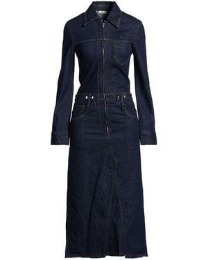 Low Classic Midi Dresses - Blue