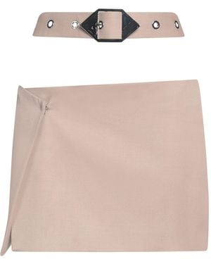 The Attico Belt Mini Skirt - Natural