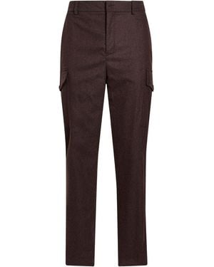 Brian Dales Dark Trousers Wool, Polyamide, Cashmere, Elastane - Brown