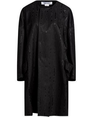 Comme des Garçons Overcoat & Trench Coat Wool, Silk - Black