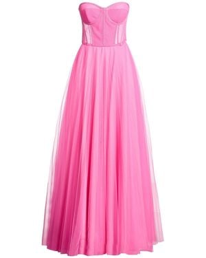 19:13 Dresscode Fuchsia Maxi Dress Polyester - Pink