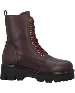 Twin Set Dark Boot Soft Leather Textile Fibers in Black Lyst