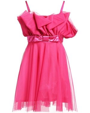 Rinascimento Fuchsia Mini Dress Polyester, Viscose - Pink