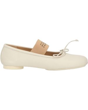 MM6 by Maison Margiela Ballet Flats Leather - Natural