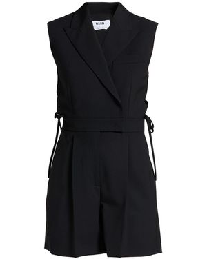 MSGM Playsuit Virgin Wool, Elastane - Black
