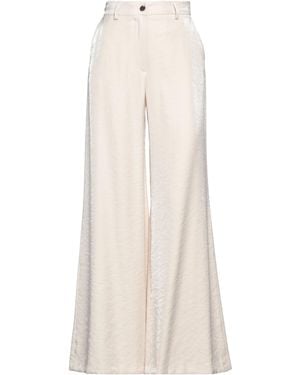 Liu Jo Ivory Pants Viscose, Polyester - White