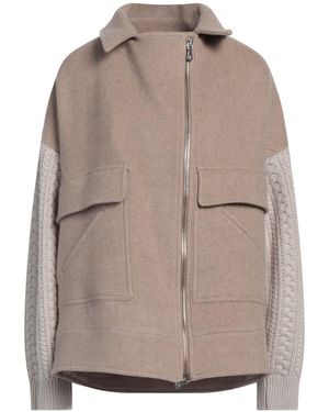 Eleventy Sand Jacket Wool, Cashmere - Brown