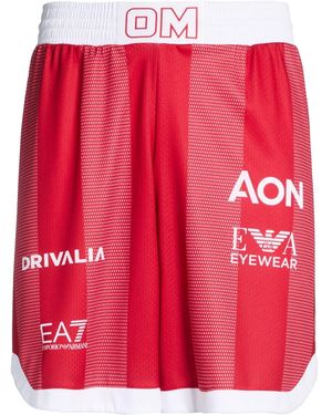 EA7 Shorts & Bermuda Shorts Polyester - Red