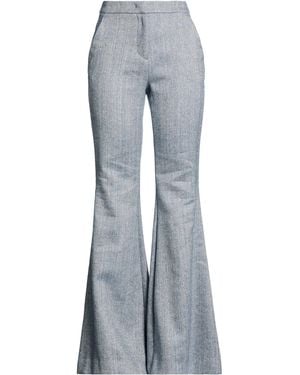 Lardini Slate Trousers Virgin Wool, Linen, Elastane - Blue