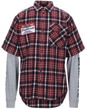 DSquared² Sleeve Lettering Shirt - Red