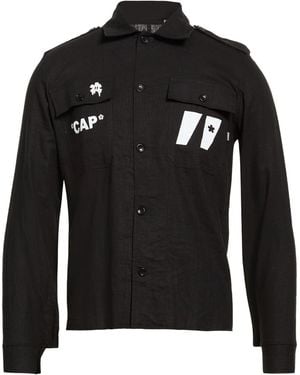 Daniele Alessandrini Shirt Linen, Viscose - Black