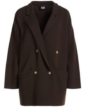 Alpha Studio Dark Blazer Merino Wool - Black