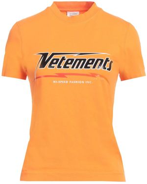 Vetements T-Shirt Cotton, Elastane - Orange