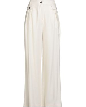 Caractere Ivory Pants Viscose, Wool - White